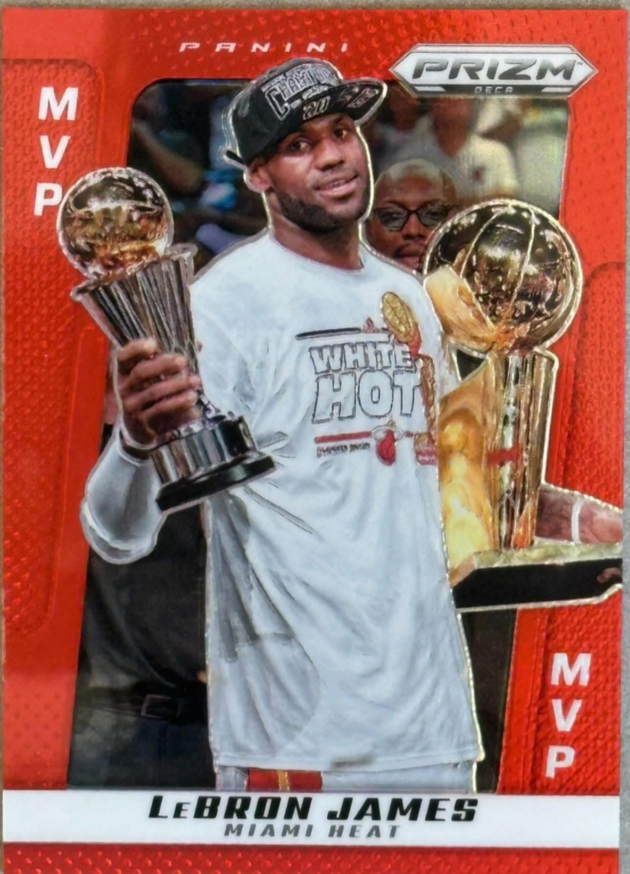 2024-25 Panini Prizm Deca — MVP Award Winners — LeBron James #289 — Red Prizm /199 實物相