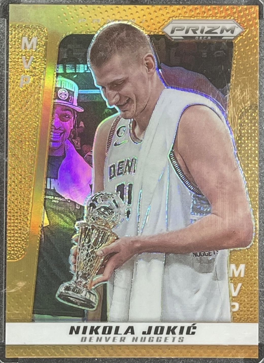 2024-25 Panini Prizm Deca — MVP Award Winners — Nikola Jokic #293 — Orange Prizm /49 實物相