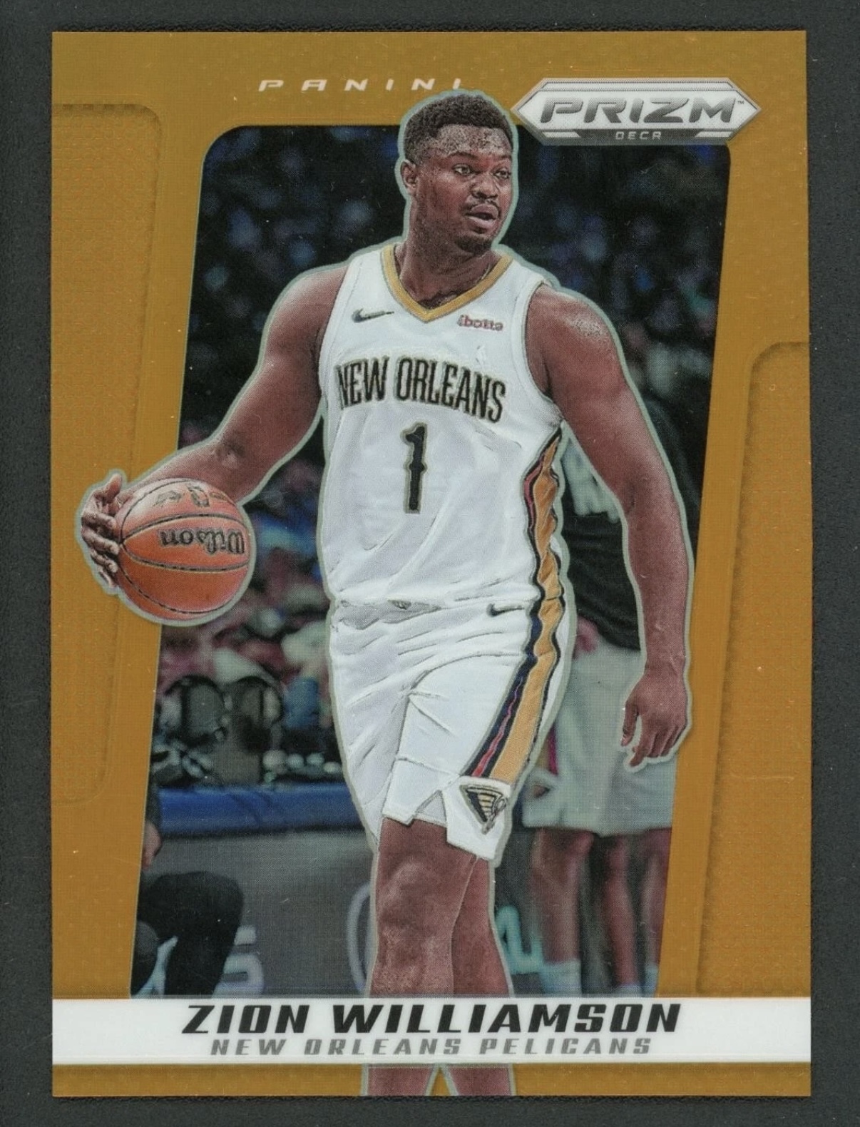 2024-25 Panini Prizm Deca — Base — Zion Williamson #95 — Orange Prizm /49 實物相