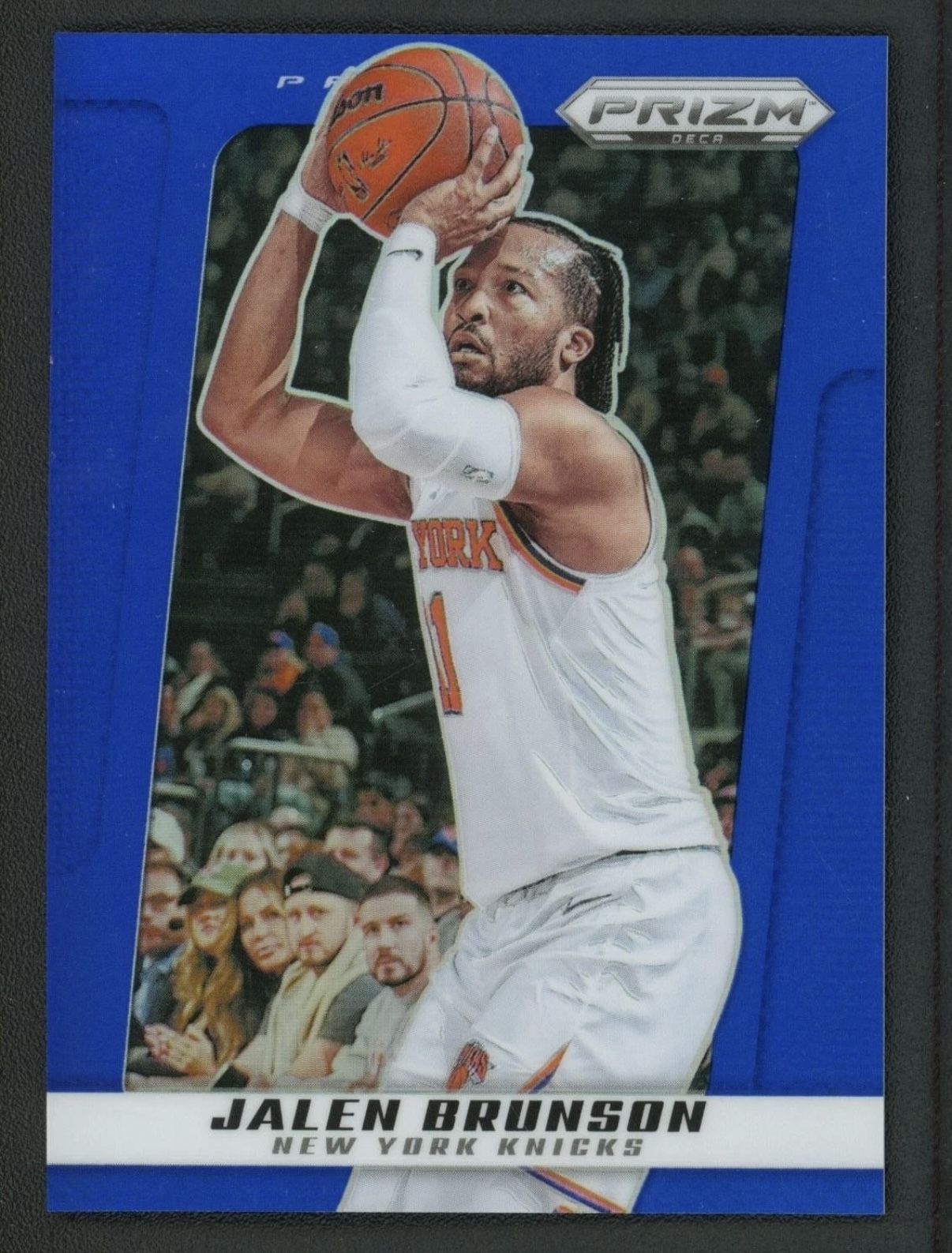2024-25 Panini Prizm Deca — Base — Jalen Brunson #119 — Blue Prizm /149 實物相