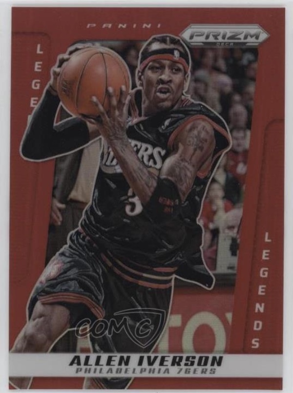 2024-25 Panini Prizm Deca — Legends — Allen Iverson #227 — Red Prizm /199 實物相