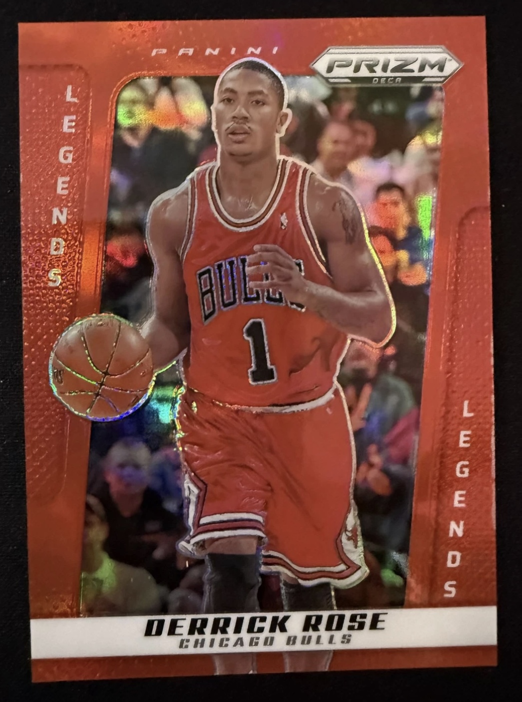 2024-25 Panini Prizm Deca — Legends — Derrick Rose #231 — Red Prizm /199 實物相