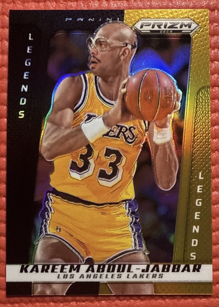 2024-25 Panini Prizm Deca — Legends — Kareem Abdul-Jabbar #221 — Black Gold Prizm /5 實物相