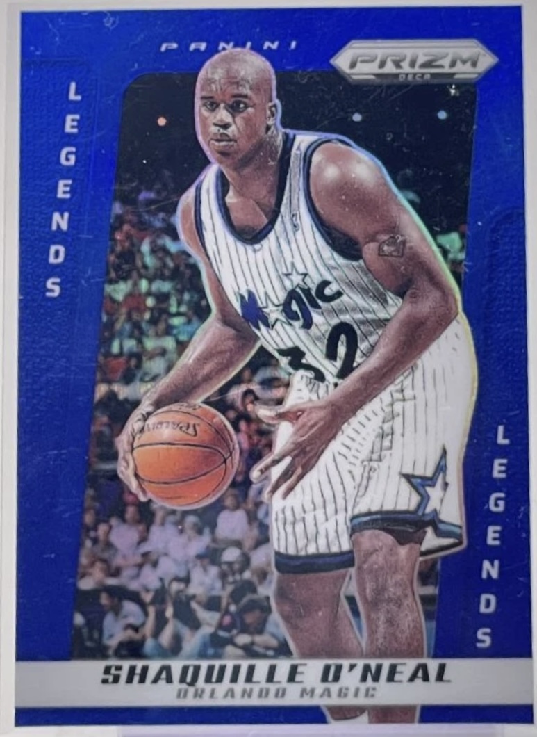 2024-25 Panini Prizm Deca — Legends — Shaquille O'Neal #222 — Blue Prizm /149 實物相