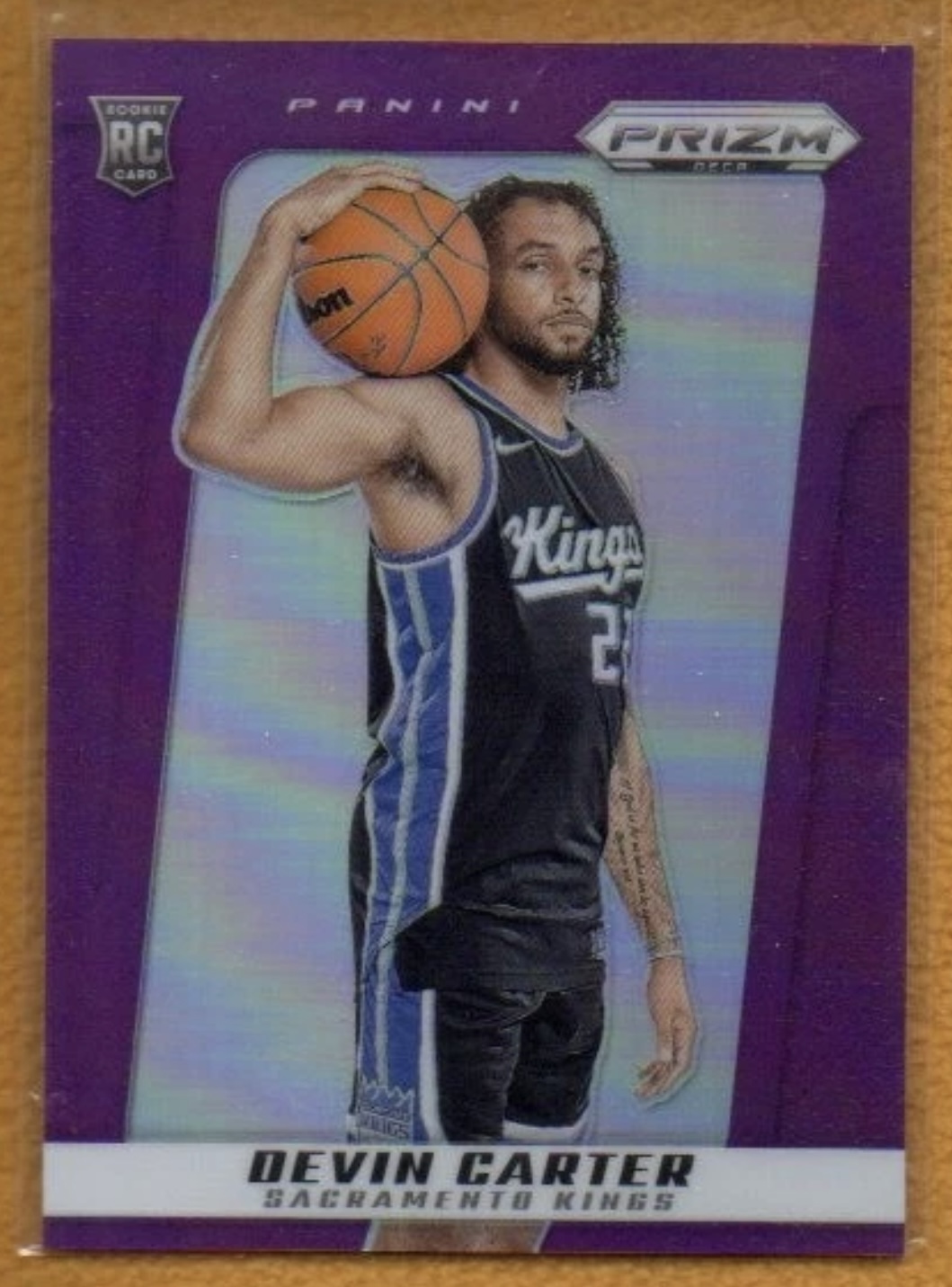 2024-25 Panini Prizm Deca — Base Rookie — Devin Carter #52 — Purple Prizm /99 實物相