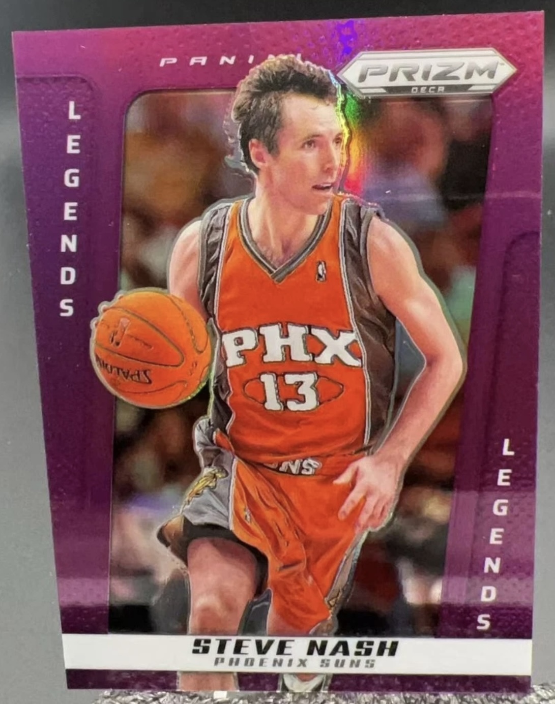 2024-25 Panini Prizm Deca — Legends — Steve Nash #205 — Purple Prizm /99 實物相