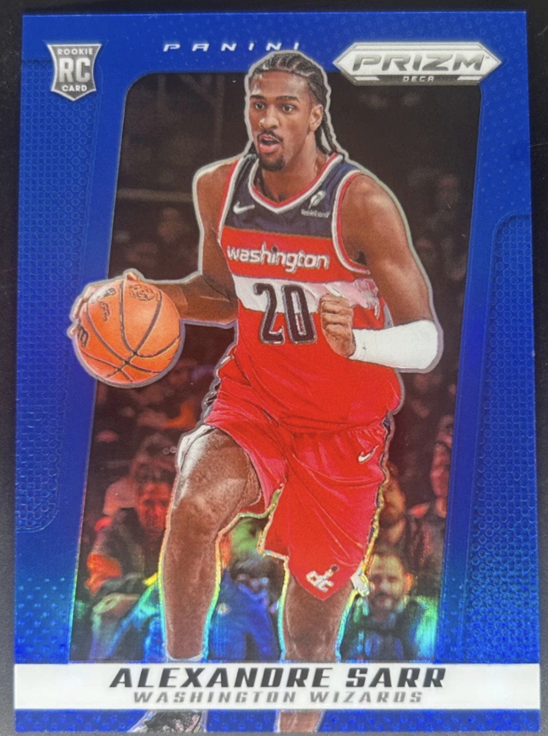2024-25 Panini Prizm Deca — Base Rookie — Alexandre Sarr #64 — Blue Prizm /149 實物相