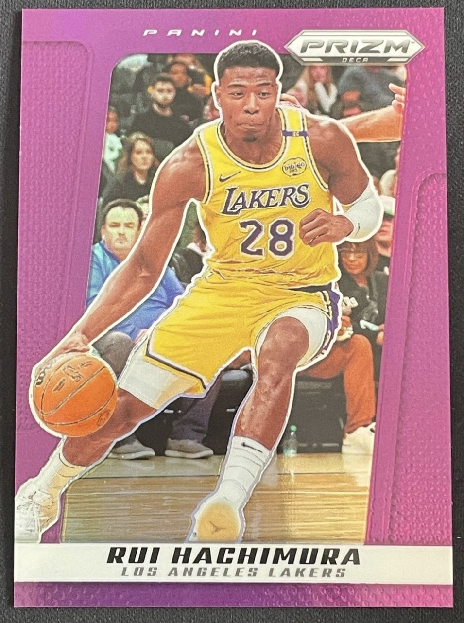 2024-25 Panini Prizm Deca — Base — Rui Hachimura #33 — Purple Prizm /99 實物相