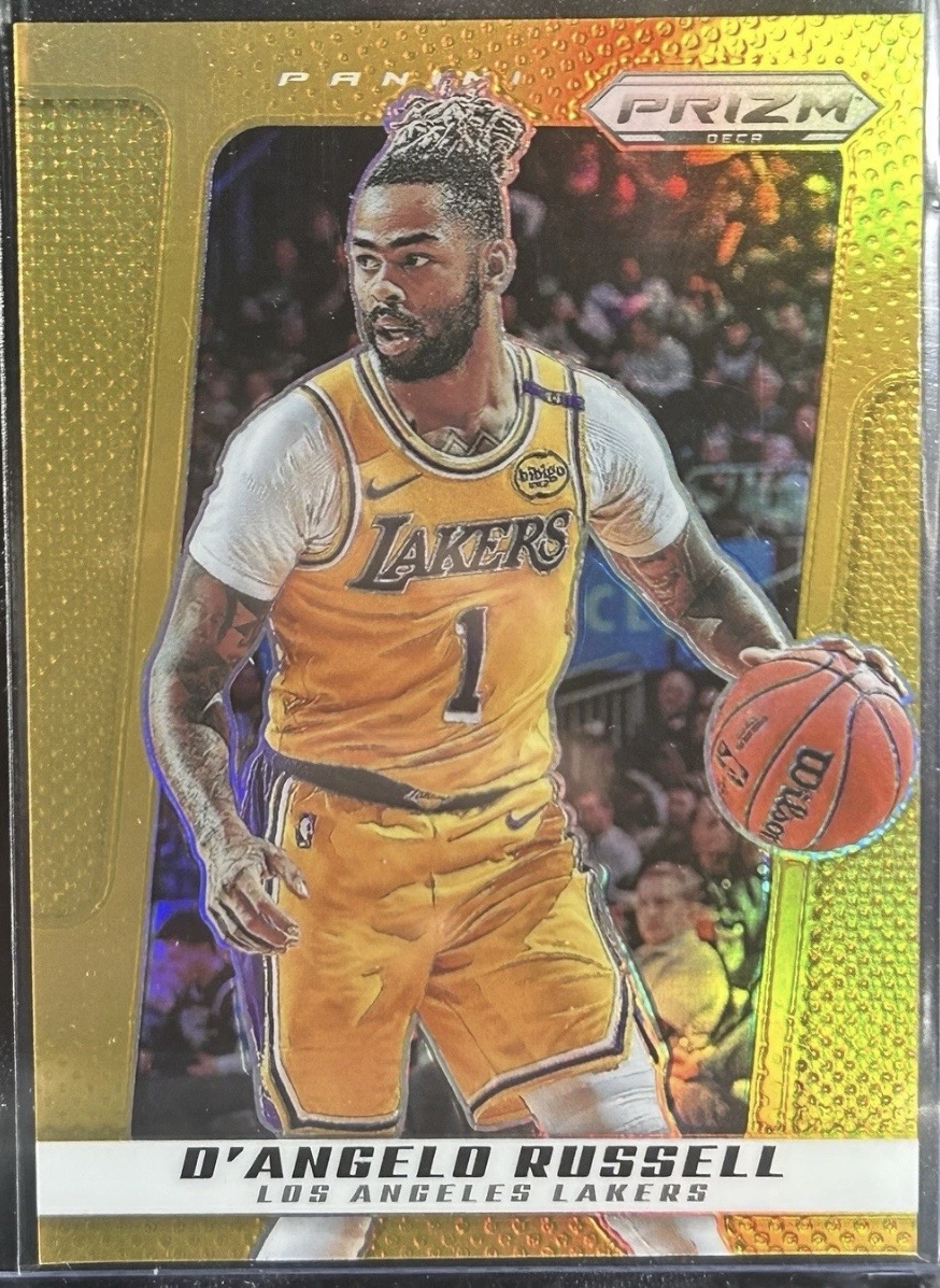 2024-25 Panini Prizm Deca — Base — D'Angelo Russell #150 — Gold Prizm /10 實物相