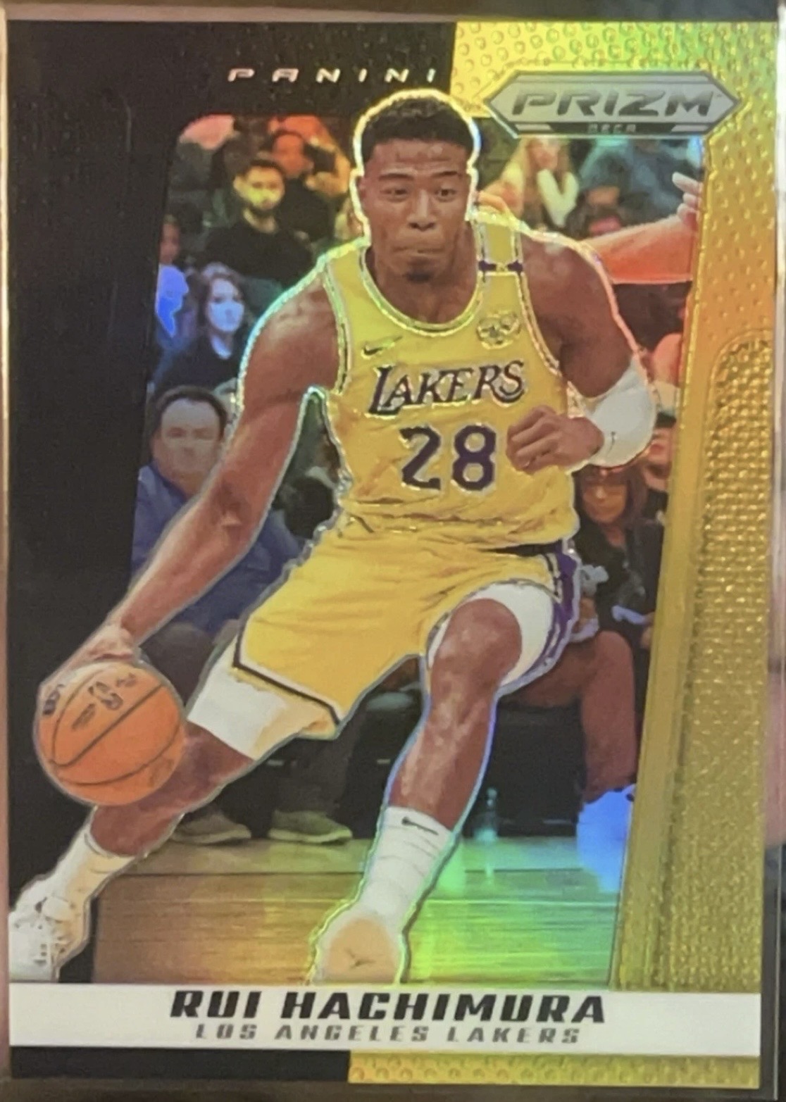 2024-25 Panini Prizm Deca — Base — Rui Hachimura #33 — Black Gold Prizm /5 實物相