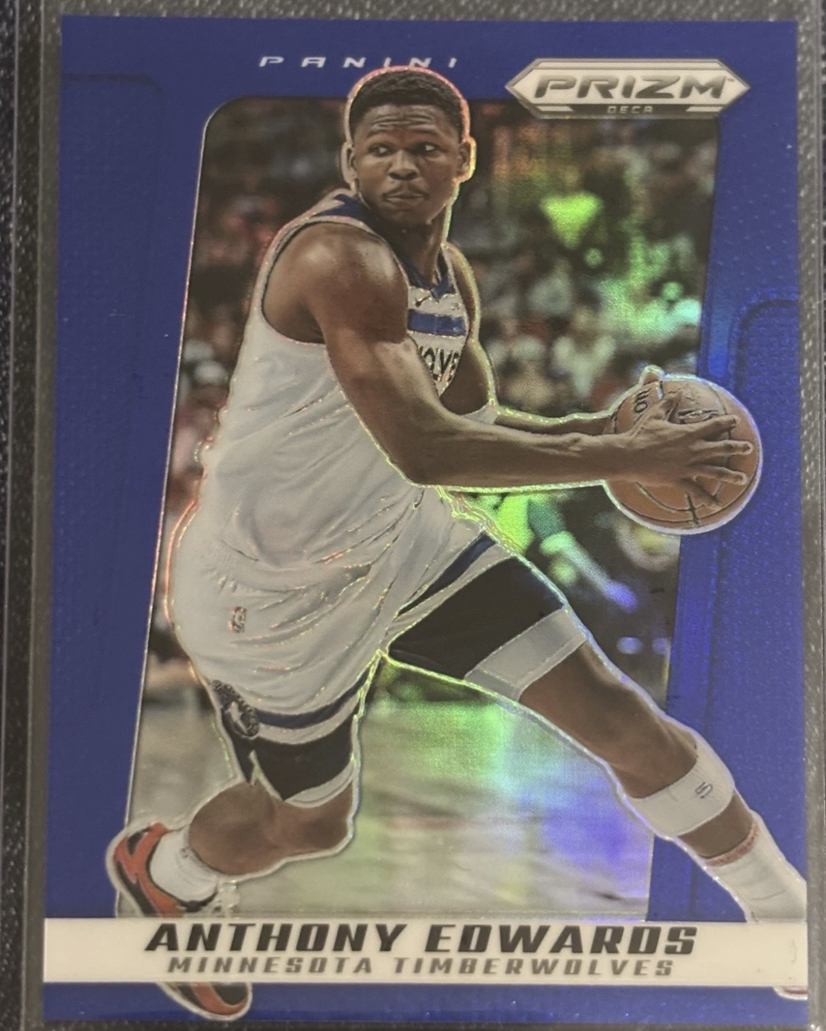 2024-25 Panini Prizm Deca — Base — Anthony Edwards #194 — Blue Prizm /149 實物相