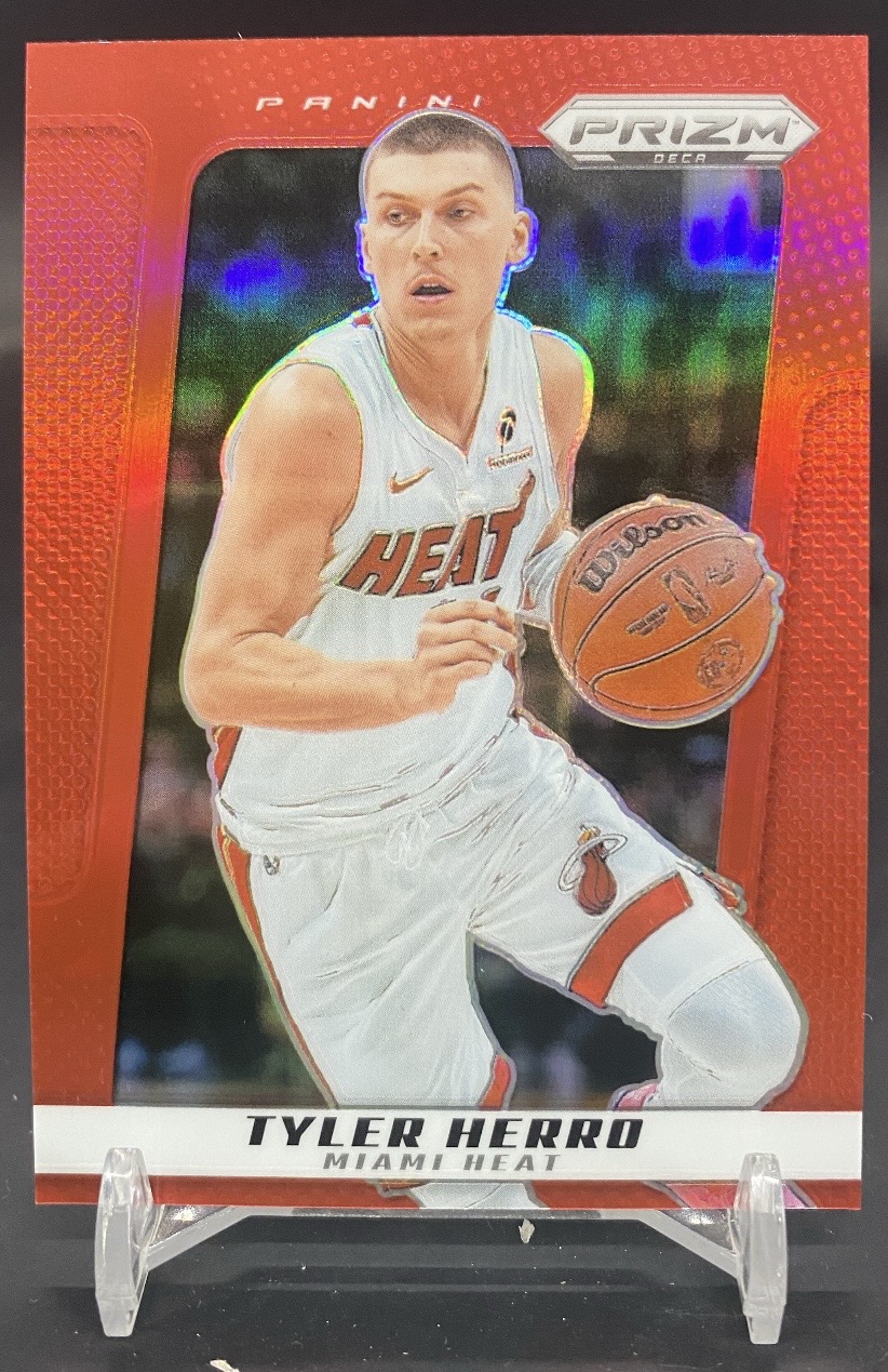 2024-25 Panini Prizm Deca — Base — Tyler Herro #12 — Red Prizm /199 實物相