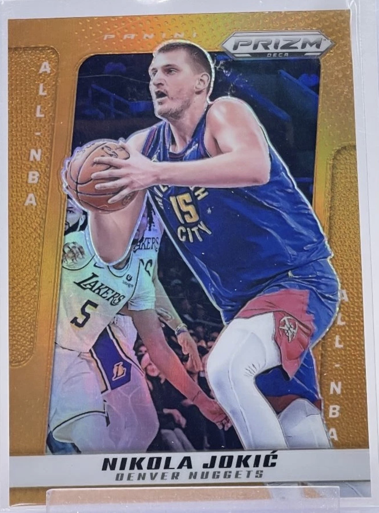 2024-25 Panini Prizm Deca — All-NBA — Nikola Jokic #274 — Orange Prizm /49 實物相
