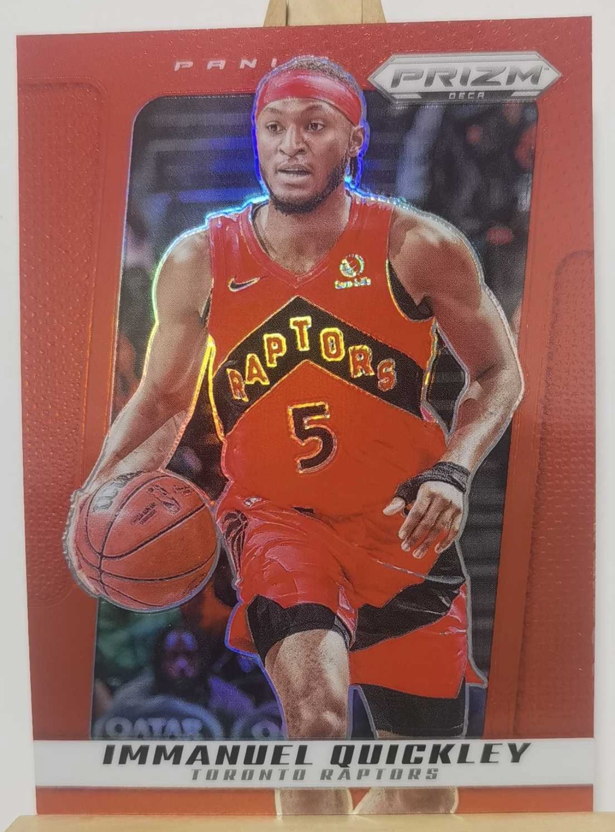 2024-25 Panini Prizm Deca — Base — Immanuel Quickley #149 — Red Prizm /199 實物相